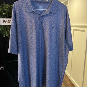 Callaway Men's Navy Pattern Polo Shirt